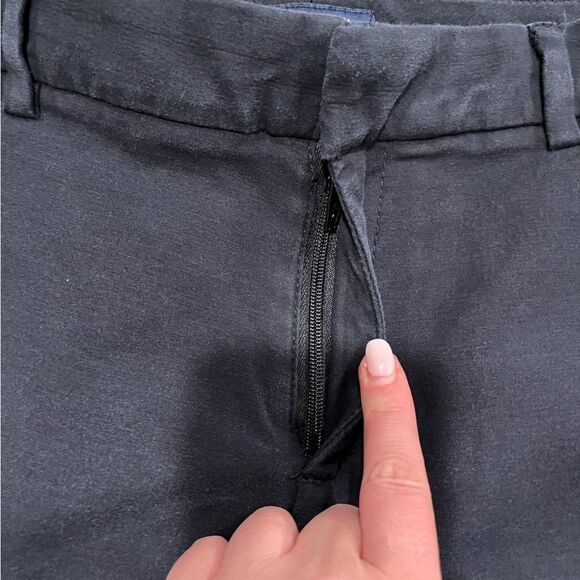 Tommy Hilfiger Carpi Cropped Pant High Rise Straight Leg Pull-On Navy Blue 10 - Picture 4 of 11